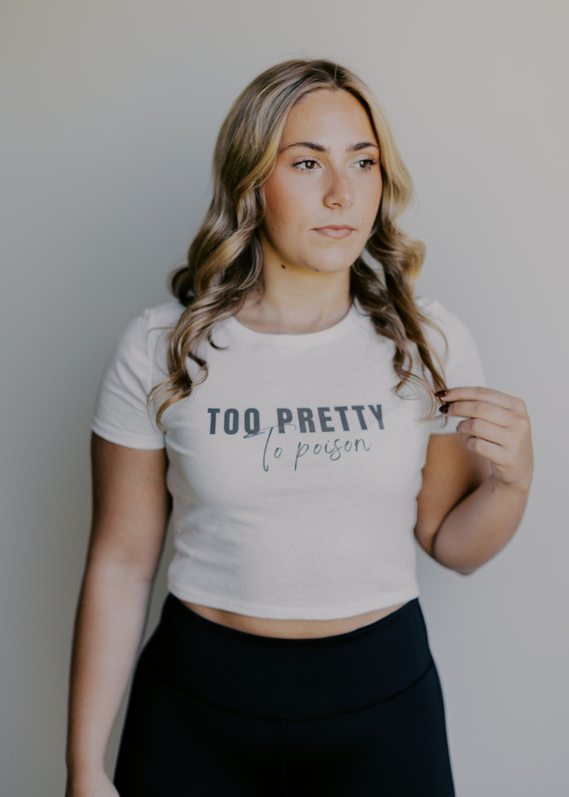 Women’s Too Pretty To Poison Crop Tee